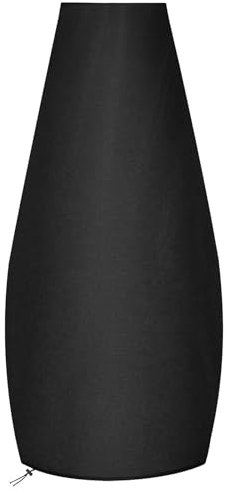 RICHIE Large Chiminea Cover Heavy Duty Rip Proof 600D Oxford Fabric Outdoor Garden Patio Heater Cover, Waterproof, Windproof, Anti-UV, (21x61x122cm)- Black