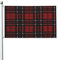 Rosso E Nero Plaid All'aperto Quattro Stagioni Bandiera Bifacciale Vacanza Bandiera Con Asola Sfondo Decorativo Forniture Per Il Partito