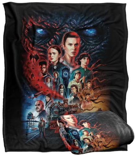 Stranger Things Creel House, Staffel 4, seidige Oberfläche, superweich, 152 x 127 cm