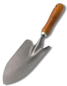ARCUS Garden Hand Trowel - Ergonomic Non-Slip Easy To Grip Wooden Handle - Used For Transplanting, Planting, Weeding, Smoothing, Digging Soil - Durable Gardening Tool