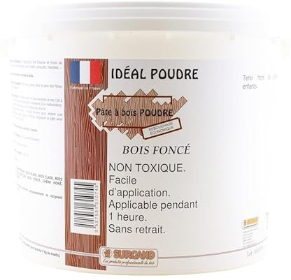PATE A BOIS IDEAL POUDRE 2 KG Mastic en poudre universel destiné à la restauration de tous défauts. Mélangé à l'eau, il forme une pâte à bois fine. (BOIS FONCE)