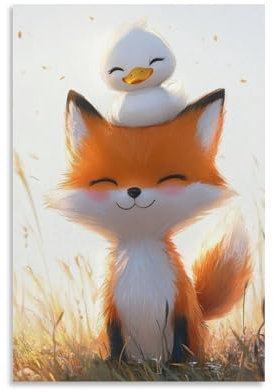 Fuchs Leinwand Bilder Tiere Leinwanddruck Wanddeko Bild Wohnung Deko Wasserdicht HochwerTiger Kunstdruck Für Schlafzimmer, Heimdekoration Tiere