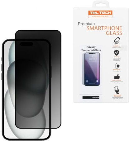 TELTECH Tempered Glass Privacy Screen Protector for iPhone XR / 11 - Screen Protector with Privacy Screen, Anti-Spy, 9H Hardness, Scratch-Resistant, Anti-Glare Protection, Screen Protector