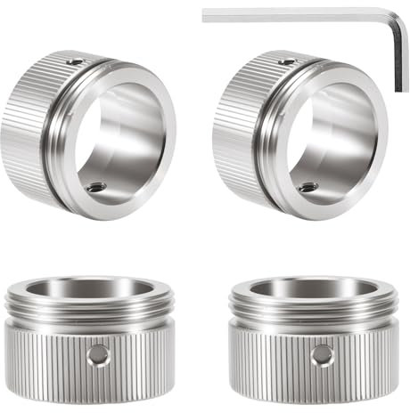 4pcs 304 Edelstahl Heizungsventil adapter, M30x1.5 Thermostat Adapter für Ra, Rav, Ravl-ventil, Heizkörperventil Thermostatkopf mit den Streifen,Auslaufsicheres Präzisions Snap On Design