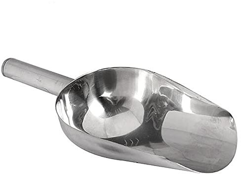 Cuchara de hielo de acero inoxidable, cuchara de harina de cubitos de hielo para caramelos, cuchara de metal para cocina, bar, accesorios de fiesta