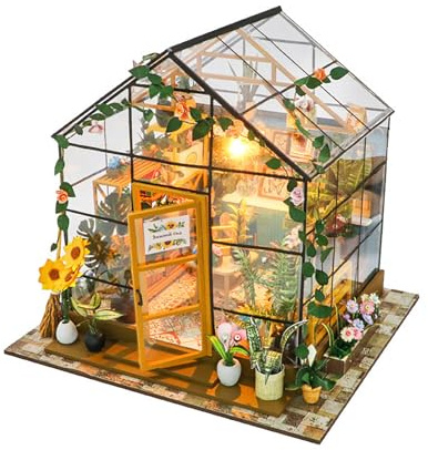Miniatur Book Nook Kit Gartenhaus DIY Puppenhaus und 3D Diorama Basteln