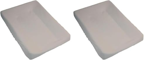 babyCalin Housse de Matelas à Langer en éponge Taupe 50 x 70 cm (Lot de 2)