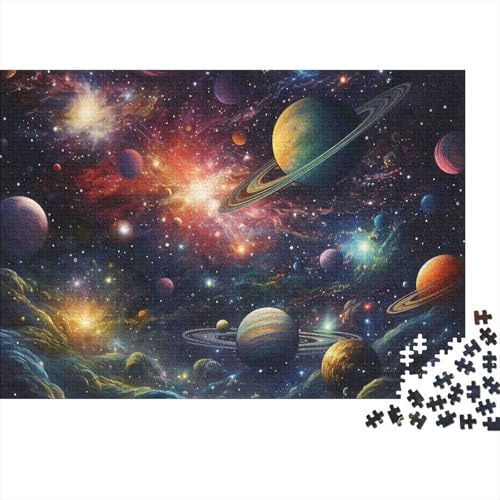 Cosmic Planet Scene Jigsaw Puzzles 1000 Piece Recyclable Material Starry Sky Puzzle for Adults Great Gift Idea Fun Family Gaming Time Activity 38x26cm/1000pcs