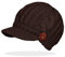 dy_mode Schirmmütze Damen Mütze Strickmütze warme Wintermütze mit Holzknopf in 4 Farben - A080 (A080-Braun)
