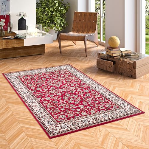 Pergamon Orient Teppich Trendline Rot Bordüre in 5 Größen