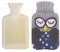 Moonlove Hot Water Bag 1000ml Rubber Hot Water Bottle with Lovely Cartoon Knitted Cover Removable Warm Your Hands Foot Stomach-Safety Tested, Owl
