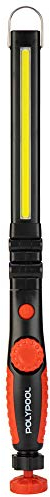 POLY POOL - PP3165 Torcia LED FLEXLIGHT Da Lavoro con Luce Ultra Led COB 5W 450lm + 70lm 3W - Gancio e Corpo Snodabile - Lampada Portatile per Officina con Magnete - Lampada Emergenza Ricaricabile