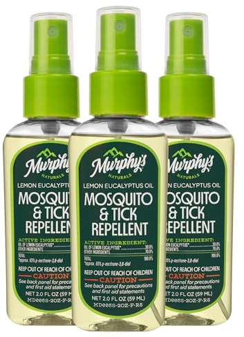 Murphy's Naturals Mosquito & Tick Bug Repellent Spray, 2 fl oz (Pack of 3)