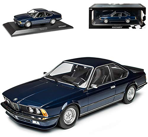 B*M*W 6er 635 CSI E24 Coupe Blau Metallic 1975-1989 limitiert 1 von 504 Stück 1/18 Minichamps Modell Auto mit individiuellem Wunschkennzeichen
