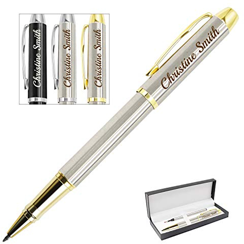 XJone Personalisierter Kugelschreiber mit Gravur, Namen Kugelschreiber, Personalisierte Geschenke für Männer Frau-Schwarze Tinte et 0.7mm