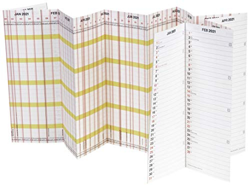 BRUNNEN Wandkalender/Plakatkalender Personal-/Urlaubsplaner Modell 701 Planorama, 1 Seite = 15 Monate, 1380 x 295 mm (aufgeklappt), Papier, Kalalendarium 2021 (2)