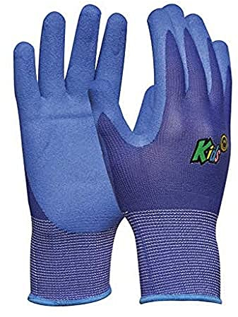 Gebol Kids Blue, Gartenhandschuhe Kinder, atmungsaktive Arbeitshandschuhe Kinder im Alter von 5-8 Jahren, mit wasserabweisender Nitril-Beschichtung & optimaler Fingerfertigkeit, 1x Gr. XXS (Gr.5) Blau