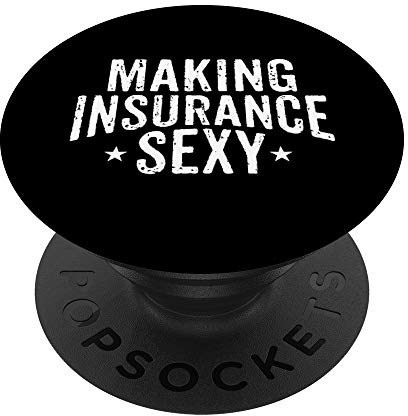 Machen Versicherung Sexy Vintage Funny Neuheit PopSockets PopGrip: Ausziehbarer Sockel und Griff für Handys/Tablets mit Tauschbarem Top