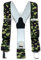 TigerTie Unisex Hosenträger in Y-Form mit 3 extra starken Clips - Farbe in grün oliv dunkelbraun Camouflage gemustert - hochwertige Verarbeitung - Breite 35 mm