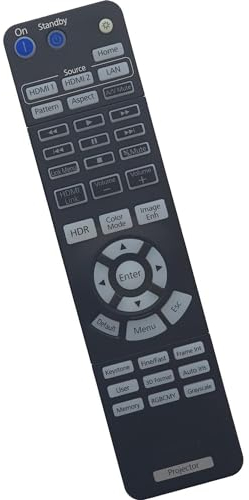 Aimdio 219863800 Fernbedienung für Epson EH-TW7000 EH-TW7100 H959A H959B H961A H961B H961C Home Cinema 3200 3800 3810 Beamer mit Tasten mit Hintergrundbeleuchtung