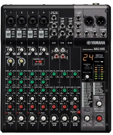Yamaha Mezclador sin alimentación, multicolor, 10 entradas (MG10X CV)