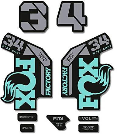 Adesivi compatibili con forcella bici Fox 34 Factory Step Cast 2022