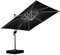 PURPLE LEAF Parasol De Jardin Extérieur 2,7 x 2,7 m avec LED, Parasol Déporté Toit à Double Rotatif 360°, Parasol Excentré Inclinable, Parasol Terrasse Extérieur, Gris acier