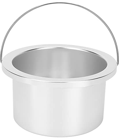 Chauffe-cire pour Pot de Cire, 4,13 Pouces pour Machine à Chaleur de Cire, Pot Vide en Alliage D'aluminium pour Cire, Pot Intérieur Argenté pour Chauffe-cire