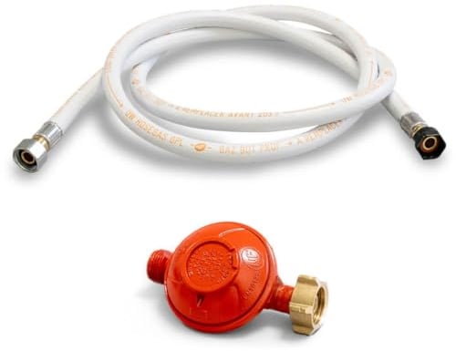KEMPER - Kit Détendeur gaz Propane 37 mbar + Tuyau gaz flexible 2 m à embouts vissables Barbecue Plancha Chauffage au gaz