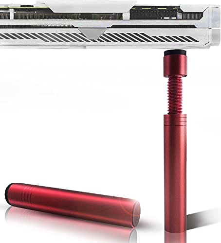 iHaospace Graphics Card Support GPU Support Bracket, Video Card GPU Sag Bracket, Full Aluminum Holder Provides Strong Support and Stand for Universal Graphics Card GPU Video Card Support Bracket (RED)