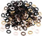 200 Stück Haargummi Damen, Mini Haargummis Mädchen in Schwarz und Farbverlauf in Kaffeefarbe, Baby Haargummi Metallfreie für Mädchen-Pferdeschwänze