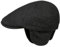 Lipodo Thinsulate Herren Flatcap - Schiebermütze mit Ohrenklappen - Wollfilz-Schirmmütze mit Stretchband - Herbst/Winter anthrazit M (57-58 cm)