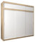 MEBLE KRYSPOL Tokyo 250 Kleiderschrank mit DREI Schiebetüren für Schlafzimmer – moderner Aufbewahrungsschrank mit Kleiderstange und Regalen – 250x240x62cm - Sonoma + Mattweiß mit Verlängerung