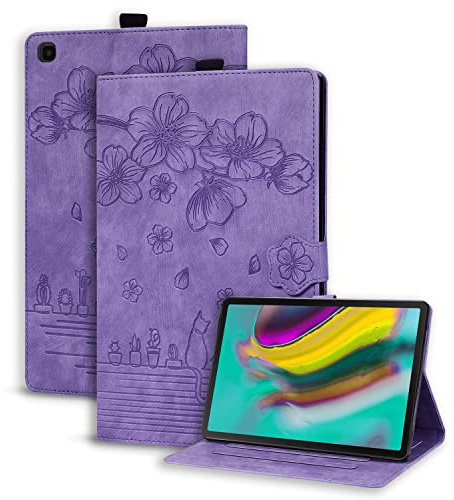 Succtopy Funda Samsung Galaxy Tab S5e 10.5 Pulgadas 2019,Ultra Slim PU Protectora Tableta Cover Galaxy Tab S5e 2019,Carcasa con Función de Soporte para Samsung Tab S5e SM-T720/SM-T725,Violeta