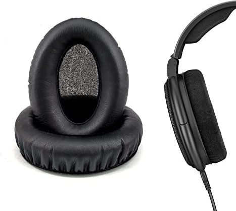 Replacement HD650 Earpads for Sennheiser Consumer Audio HD 650/ HD600/ HD580/ HD660S/ HD 6XX/ HD 565/ HD 545/ HD535 Headphone, Ear Cushions with Softer Protein Leather, Memory Foam, Black