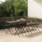 ZHOUMIN Bistrostühle 8 STK. Klappbar, Gartenstühle, Balkonstuhl, Balkon Stuhl, Garten Stühle, Terrassenstuhl, Stühle Für Draußen, Braun Poly Rattan und Stahl