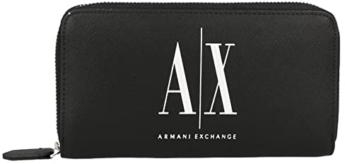 ARMANI EXCHANGE D SCHWARZ 9480680P198.00020 Geldbörse Ziparound schwarz ND Wahl = P, Schwarz