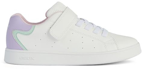Geox J Eclyper Girl A, Scarpe da Ginnastica, Lilla Bianca, 28 EU