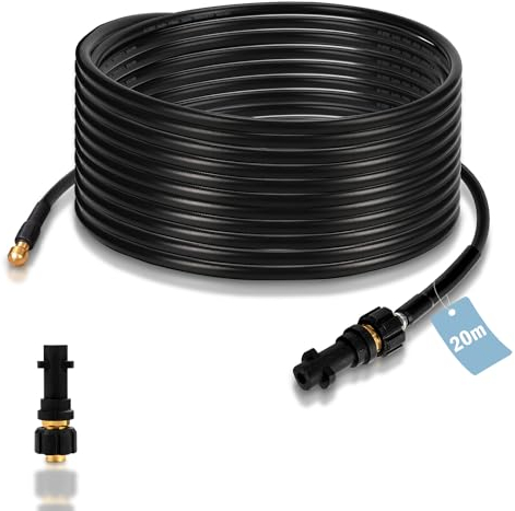 Eulenke Kit de Nettoyage de Canalisations Haute Pression pour K2-K7 | Choisissez la Longueur : 20 m | Pression de 160 bars | Inclus : 1 adaptateur | Des Canalisations Propres en Toute Simplicité
