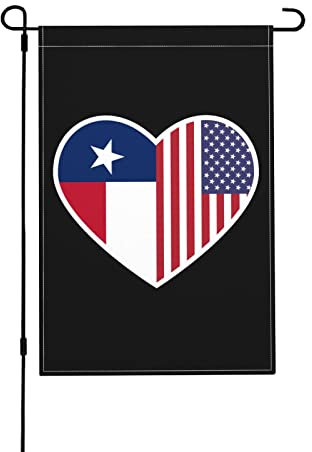 Ich Liebe Amerika Und Texas Dekoration Fähnchen Wetterfeste Dekoration Flagge Premium Garten Fahnen Für Aktivitäten Feiertage Home,70X102Cm