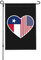 Ich Liebe Amerika Und Texas Dekoration Fähnchen Wetterfeste Dekoration Flagge Premium Garten Fahnen Für Aktivitäten Feiertage Home,70X102Cm