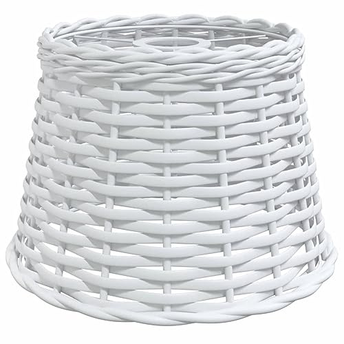 vidaXL Lampenschirm Weiß Ø25x17 cm Korbweide