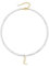TINGN Damen Perlenkette Gold 14K Vergoldet Choker Kette für Frauen Freundin Schmuck Geschenke Verstellbar (L)