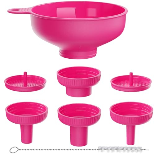 Imbuti da Cucina a Bocca Larga, Imbuto di Plastica di Qualità Alimentare Pisol per Cottura e Conservazione con 4 Bocche di Diverse Dimensioni per Riempire Vasi Mason a Bocca Larga e Regolare