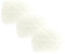 Fackelmann 9921550 Lot de 3 pelotes de Ficelle Alimentaire, Ficelle pour rôti, Ficelle de Cuisine, Ficelle, Rouleau de Ficelle de Cuisine, Polyester, Blanc, 80 m