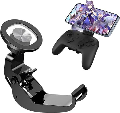 NBCP Magnetic Controller Phone Mount Clip for N Switch and Switch Lite Pro Controller, Gaming Phone Holder, MagSafe Phone Mount Bracket Clip for Switch Controller