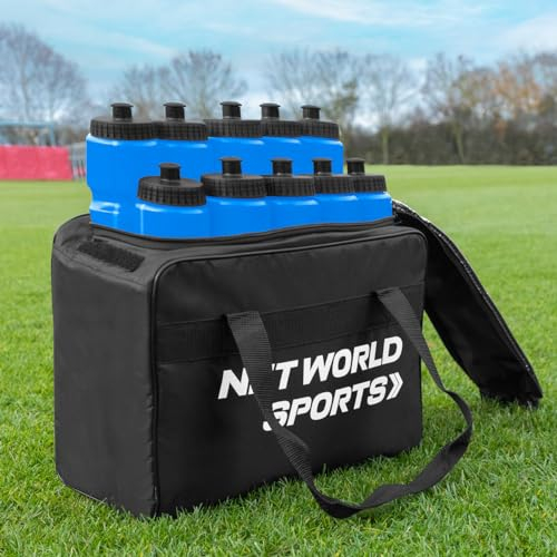 FORZA 10 Water Bottles (750ml) & Carry Bag Set │ 10x Bottle Capacity │Must Have Travel Essentials (Blue)