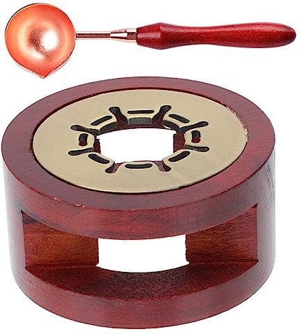 STOBOK Versatile Wax Stove for Home Decor Wooden Wax Warmer Tool with Spoon Friends