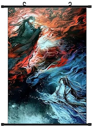 Xinchangda Mo Dao Zu Shi Scrolls Poster, Banner, Anime, Lan Wang Ji/Wei Wu Xian, Poster, Wandbild, Heimdekoration, 60 x 40 cm