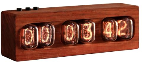 PODEC Ehemalige Sowjetunion IN12 Leuchtröhrenuhr, leuchtende Röhrenuhr Nixie-Röhrenuhr, automatische Helligkeitsanpassung und mehrere Hintergrundlichteffekte, für Freunde, Familie und Kinder